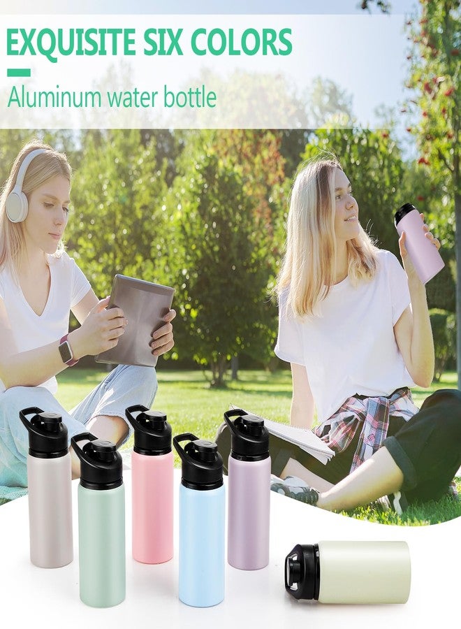 Domensi 12 Pack 17oz Reusable Aluminum Water Bottles Bulk Metal Sports Water Bottles with Snap Lids Portable Bicycle Water Bottle Lightweight Leakproof for Gym Outdoor Sports Cycling Camping Fishing - Image 2