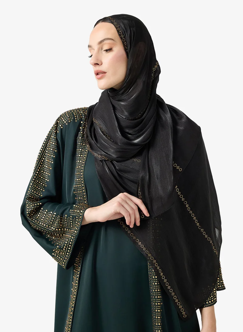 Khizana Embellished Rhinestone Detail Modest Hijab Headscarf