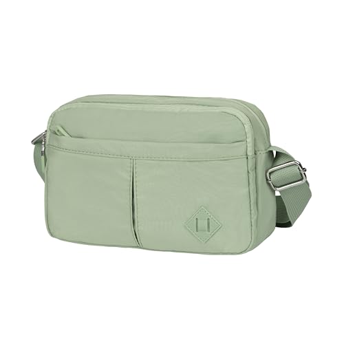PRANIJ Women’s Crossbody Bag – Lightweight Waterproof Shoulder Bag with Multiple Pockets, Adjustable Strap, Stylish Travel Purse for Everyday Use (Sage Green) - Image 3