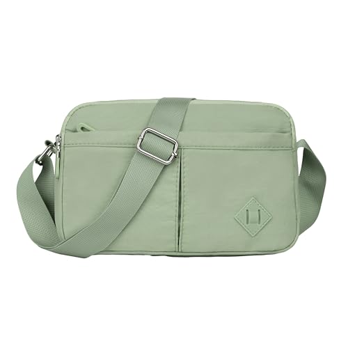 PRANIJ Women’s Crossbody Bag – Lightweight Waterproof Shoulder Bag with Multiple Pockets, Adjustable Strap, Stylish Travel Purse for Everyday Use (Sage Green) - Image 1