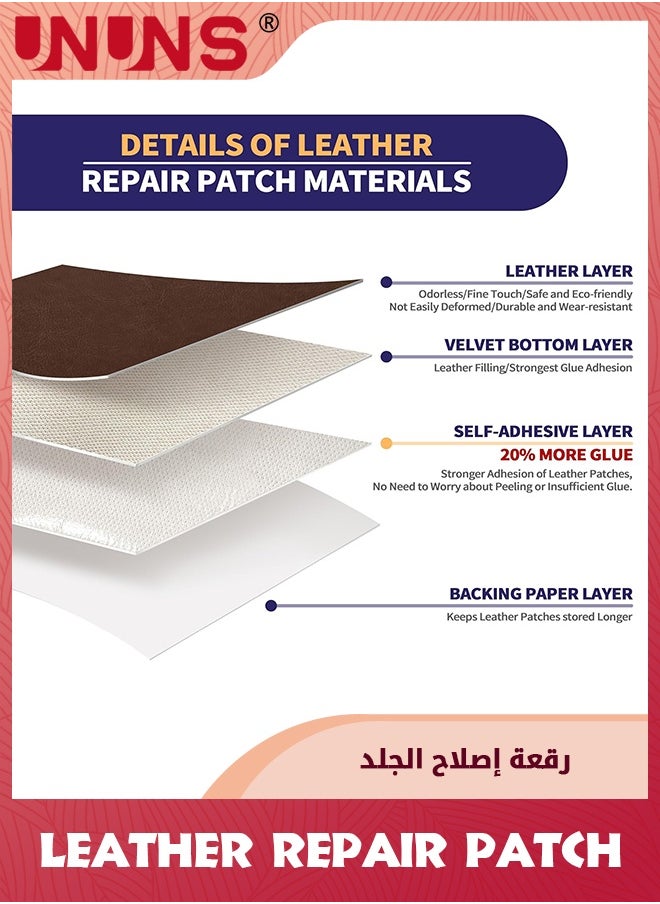 UNUNS Leather Repair Patch,Leather Refurbishment,Fabric Repair,Self-Adhesive Leather Repair for Sofas,Car Seats,Office Chairs,50*138cm  - Image 3