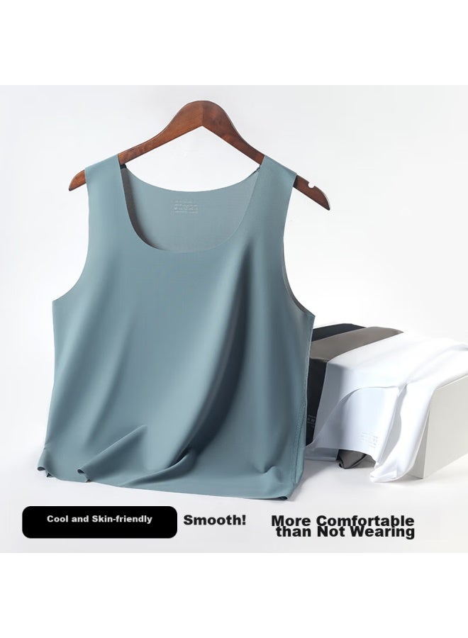 SNOWFLYING Xuezongfei 2-pack Ice Silk Tank Top For Men, Autumn And Winter Fitness Sports Seamless Vest, Sleeveless Undershirt For All Seasons - Image 4
