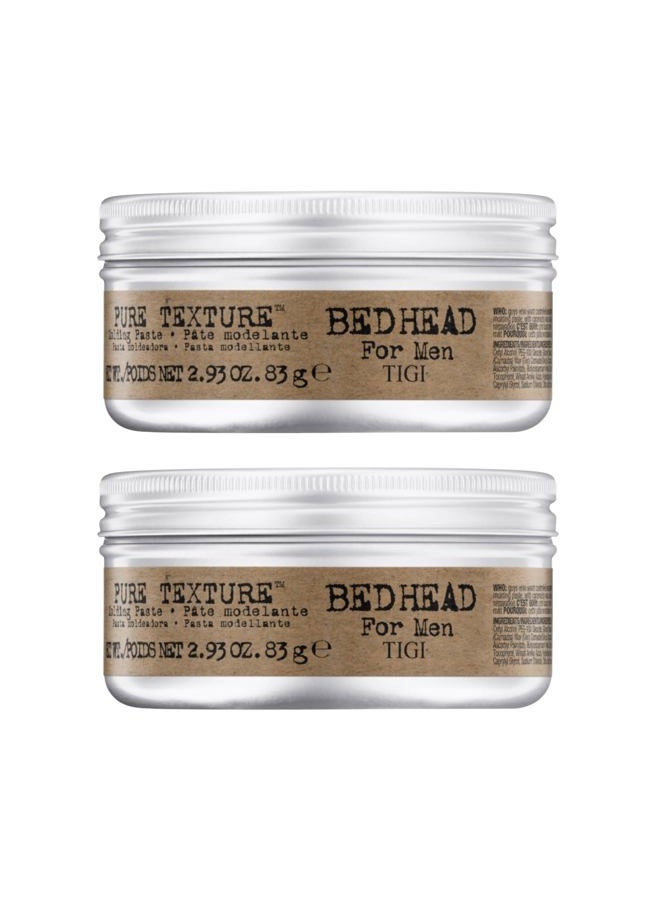 BED HEAD TIGI Bed Head for Men Pure Texture Molding Paste 2.93 oz (Pack of 2) - Image 1