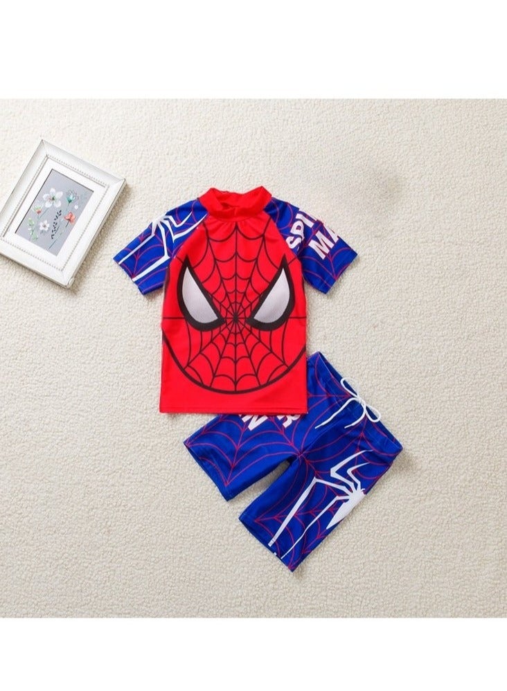 OMEVE 2 Piece Spiderman Swimsuit Swim Trunks Set Toddler Kids Training Quick Dry Swimwear - Image 3