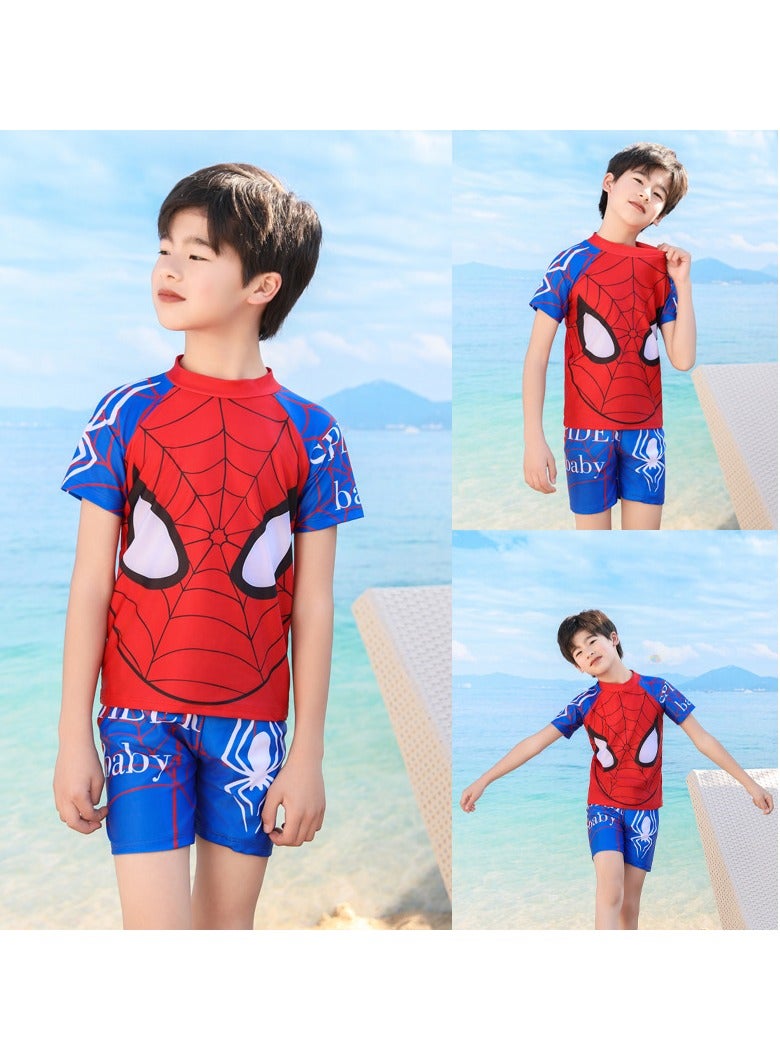 OMEVE 2 Piece Spiderman Swimsuit Swim Trunks Set Toddler Kids Training Quick Dry Swimwear - Image 5