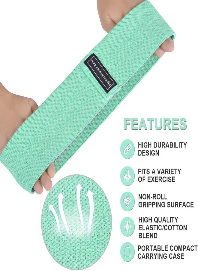 Wearslim Natural Rubber Professional Anti Slip Circle Elastic Resistance Loop Bands Set for Legs and Butt (Small, 12.5 Inch, Green) - Image 2