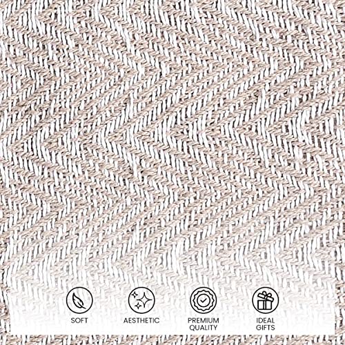 SASHAA WORLD Soft Herringbone Throw Blanket | Used Both Indoor and Outdoor |Blanket for Living Room, Sofa, Bed & Chair | Grey Throw Blanket| Pack of 1, 180 x130 cm - Image 4