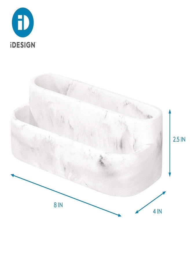 أي ديزاين منظم مكياج ومستحضرات تجميل من طبقتين من iDesign Dakota، مناسب للحمام، سطح الطاولة، وحدة الزينة، 8 بوصات × 3.9 بوصات × 2.54 بوصة، منظم علب المكياج - Image 3