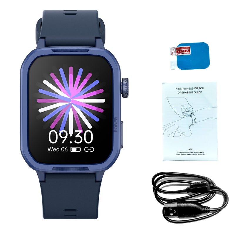 Smart Kids Watch with Puzzle Games 1.54'' Touchscreen Multiple Sport Modes 150+ Dials Music Player Blue - Image 1