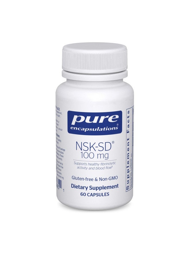 Pure Encapsulations NSK-SD - 100 mg Nattokinase - for Normal Blood Circulation - Supports Fibrinolytic Activity* - Gluten Free & Non-GMO - 60 Capsules - Image 1