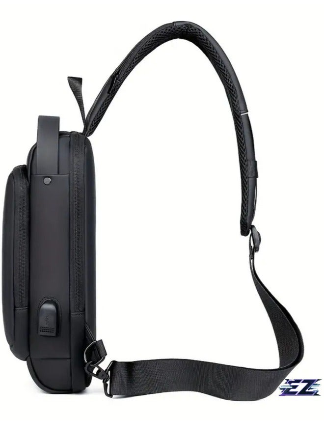 ELTRAZONE Waterproof Oxford Fabric Crossbody Bag with Password Lock - Anti-Theft Motorcycle Chest Pack for Men & Women - Ideal Gift for Valentine's Day, Father's Day, and Birthdays - Image 4