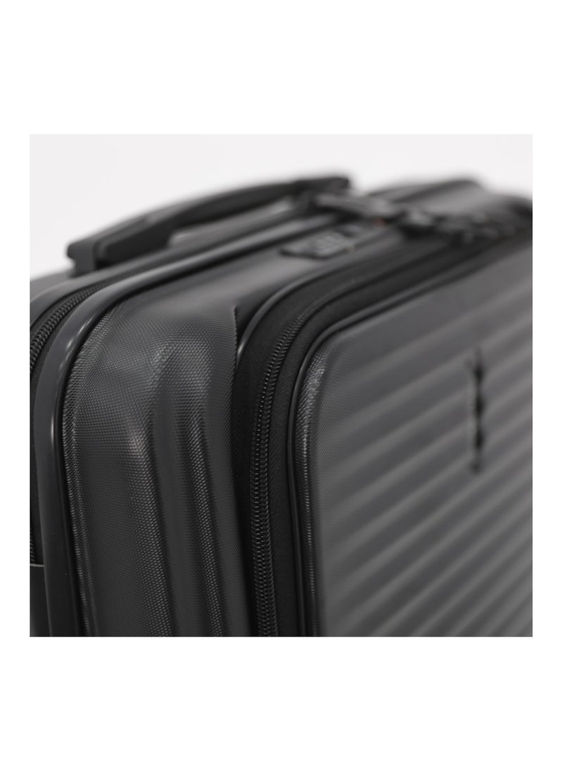 GIORDANO - Giordano Hardside Double Spinner Wheel Luggage Trolley Bag 20 inch Cabin Size ,Black - Image 1