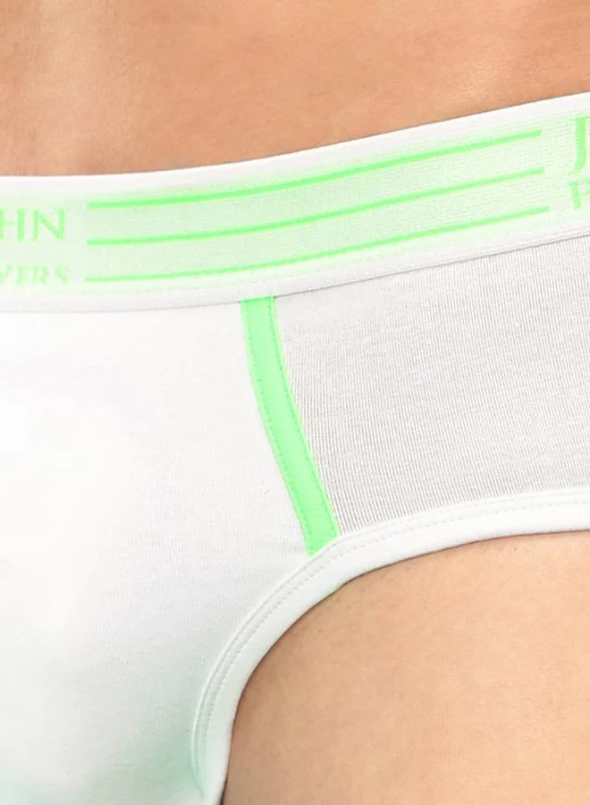 John Players John Player Pack of 2 - Solid Briefs with Striped Waistband