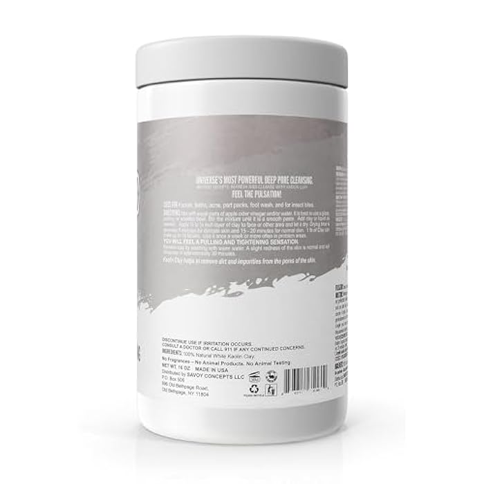 Mayan Magic Mud Powerful Deep Pore Cleansing White Kaolin Clay - Natural Face Mask Peel For Men And Women - USA Made Full Facial Skin Care - Spa Level Beauty Products That Cleanse Skin - 16 Oz - Image 2