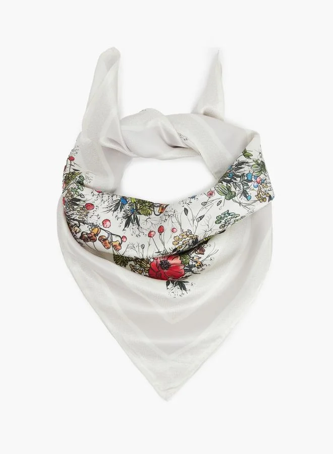 Floral Print Neck Scarf