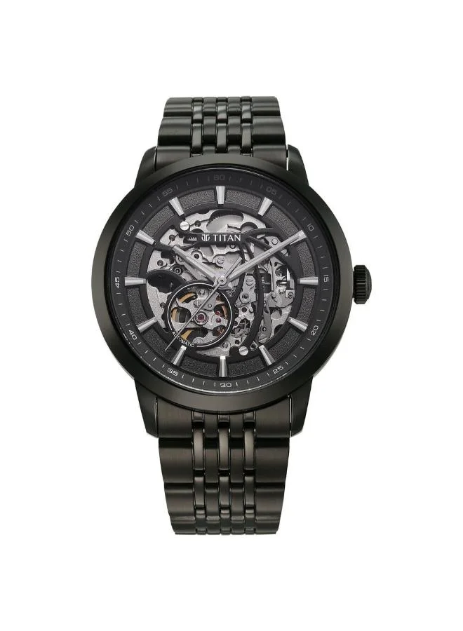 تيتان Men's Stainless Steel Automatic Watch 90223NM01 - 43 mm