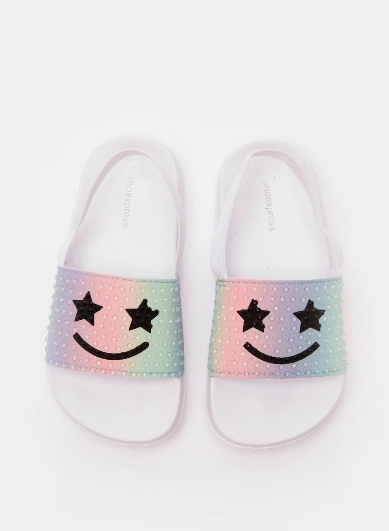 shoexpress Textured Open Toe Slide Slippers