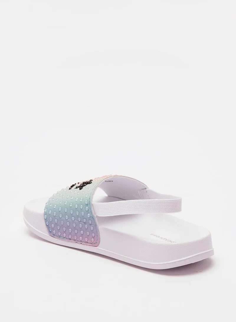 shoexpress Textured Open Toe Slide Slippers