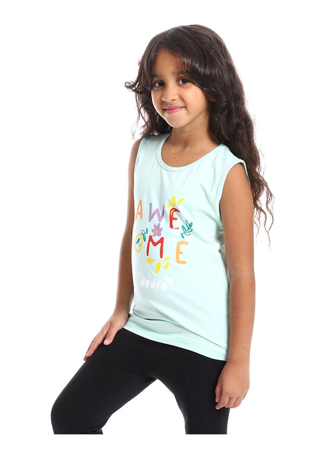 DIADORA - Girls Cotton Printed Sleeveless T-Shirt - Image 1