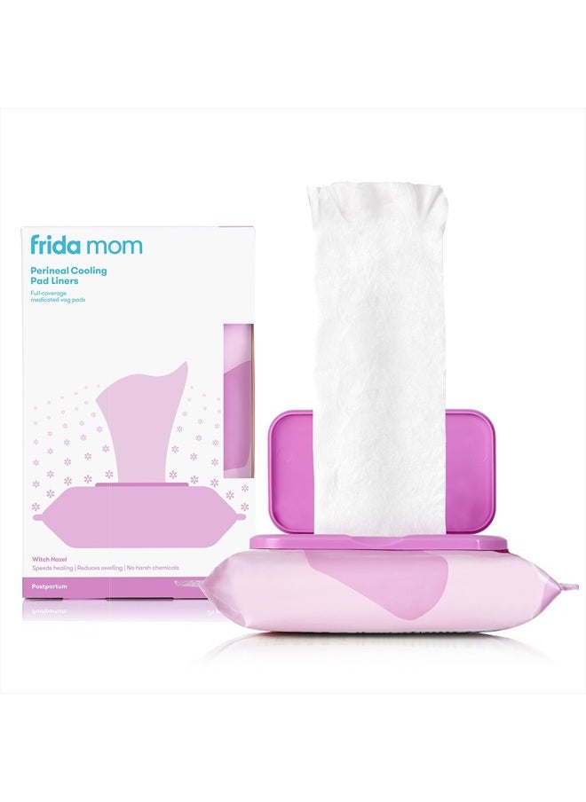 frida mom - Witch Hazel Perineal Cooling Pad Liners for Postpartum Care, Hospital Bag Essentials for Pain Relief After Birth, Full-Length Medicated Cooling Pad Liners (24ct) - Image 1