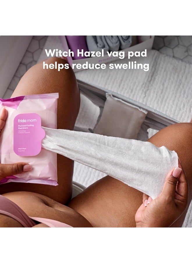 frida mom - Witch Hazel Perineal Cooling Pad Liners for Postpartum Care, Hospital Bag Essentials for Pain Relief After Birth, Full-Length Medicated Cooling Pad Liners (24ct) - Image 1