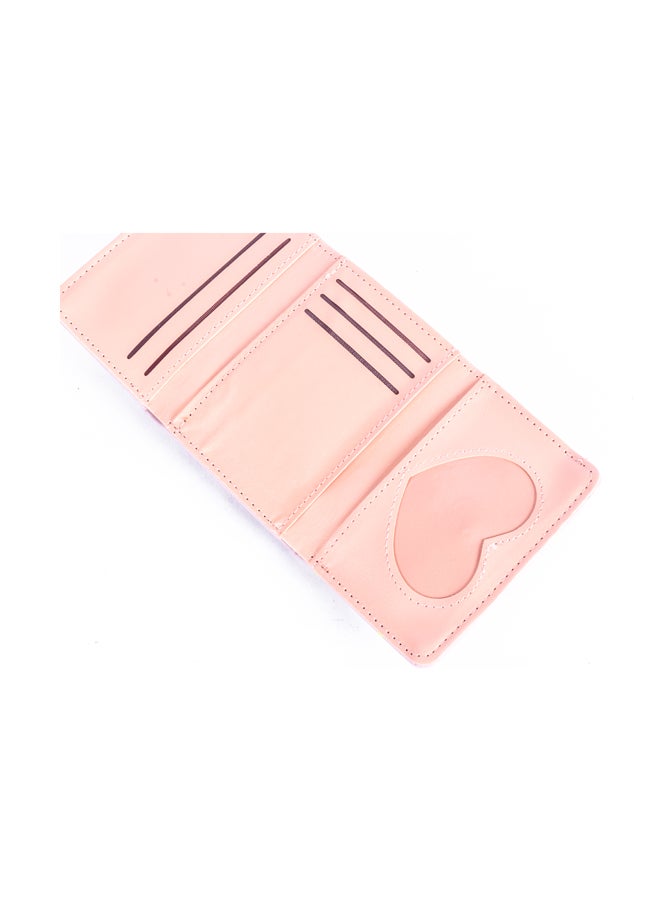 The Black Pearl Accessories Leather Flip Wallet & Card Holder with 9 Pockets - Pink - Image 4