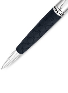 POLICE Cordia Stainless Steel Pen with Blue Monogram and Blue Ink  - Image 3
