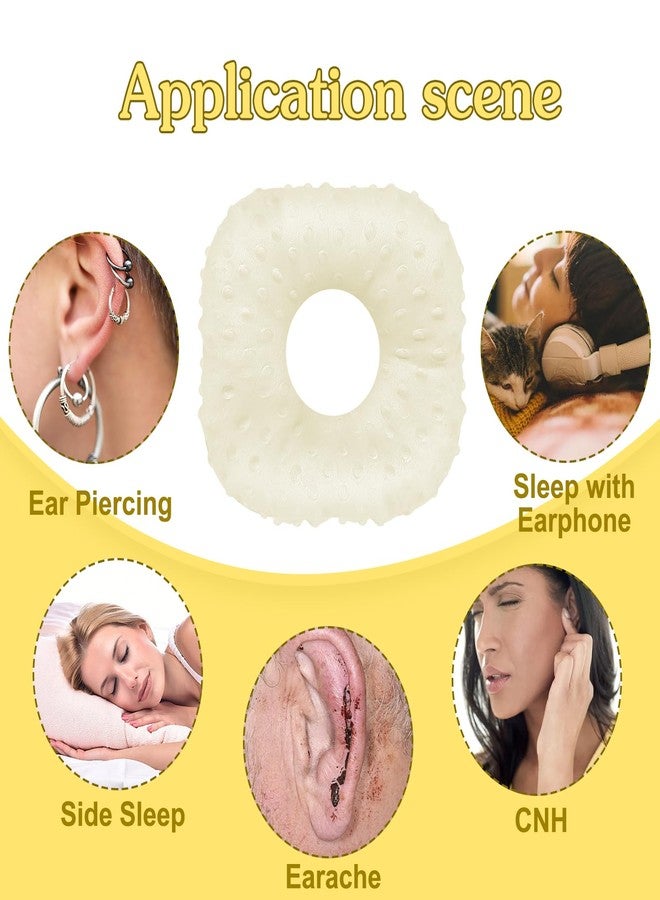 LYMOI Ear Piercing Pillow, Side Sleeper Pillow with an Ear Hole, Ear Protector Pillow for Ear Pain CNH Piercing Pain Relief Sleeping Pressure Sores, Minky Dot Beige (Squre) - Image 4