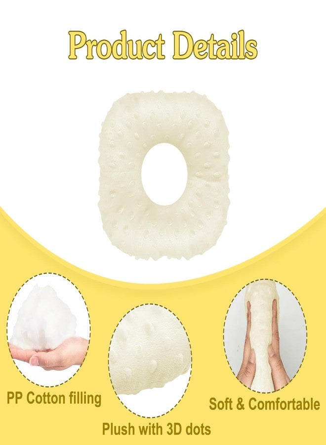 LYMOI Ear Piercing Pillow, Side Sleeper Pillow with an Ear Hole, Ear Protector Pillow for Ear Pain CNH Piercing Pain Relief Sleeping Pressure Sores, Minky Dot Beige (Squre) - Image 3