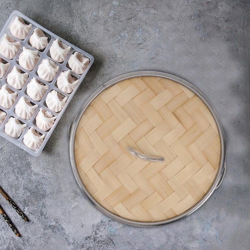 Stainless Steel Rim Lid Double-handle Steamer Basket 18cm Set for Dumpling Cooking Kitchen Supplies Traditional Chinese Food Steamer Style - Image 5