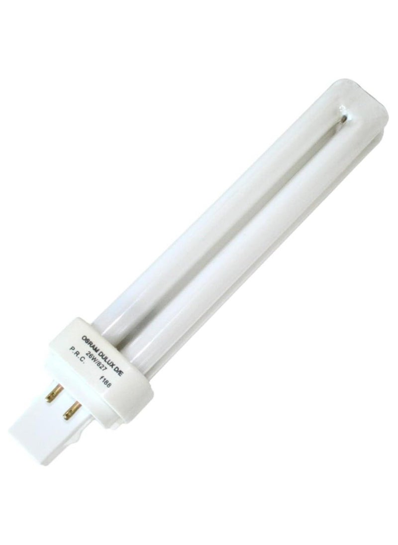 أوسرام مصباح فلورسنت مدمج موفر للطاقة من OSRAM Dulux D/E بقوة 26 وات – G24q-3 رباعي السنون | 1800 لومن | مصباح فلورسنت مدمج موفر للطاقة | Lumilux Warm White | OS-DULUX-DE-26W-WW  - Image 1
