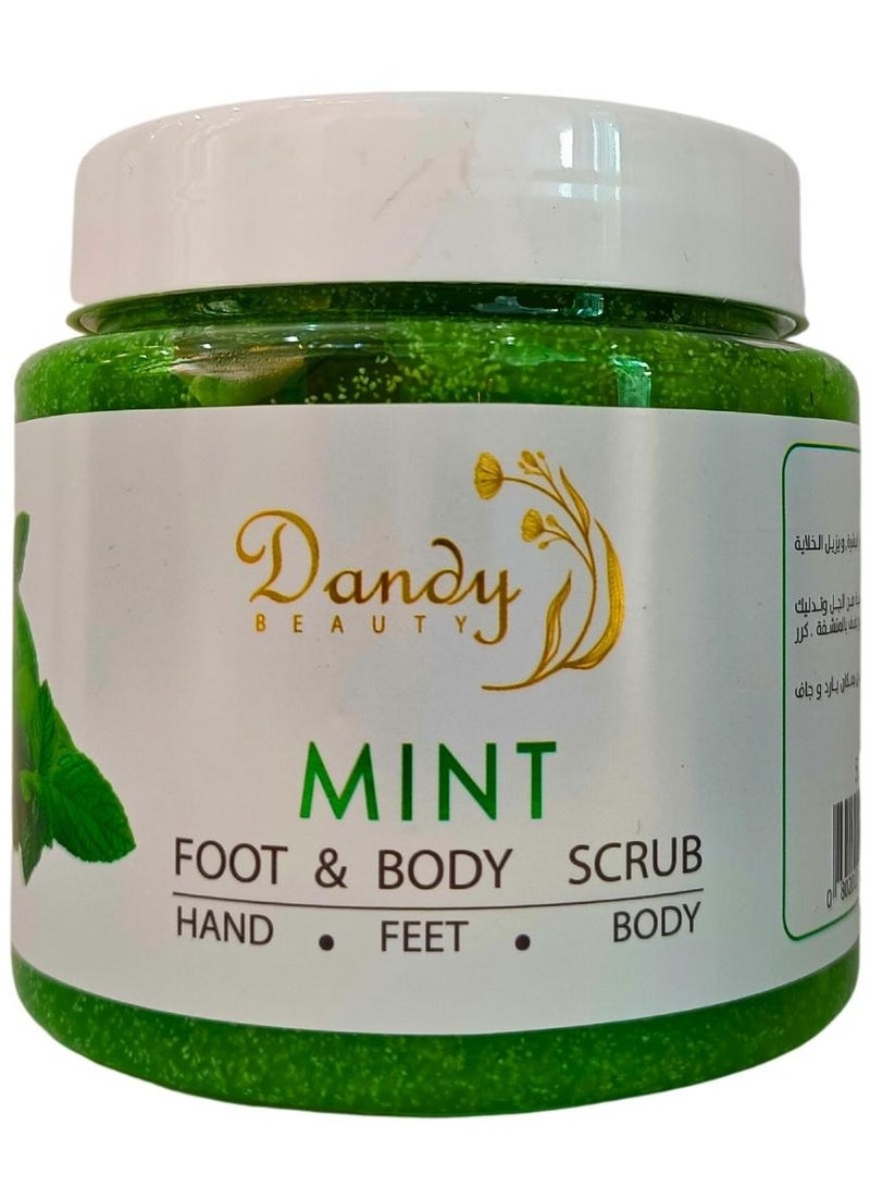 Dandy Beauty Body Scrub Mint - 500ml Exfoliates and remove dead skin cells to visibly radiant smooth skin - Image 1