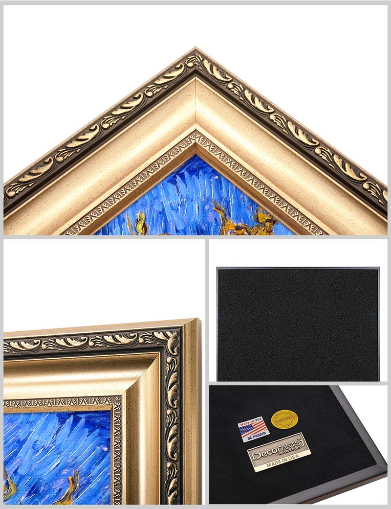 DECORARTS ديكورات - شجرة التوت - فنسنت فان جوخ. طباعة giclee على قماش مع مطابقة للفنون الذهبية مؤطرة الجدار. حجم الصورة: 24x20in الحجم الإطار: 30x26 في - Image 4
