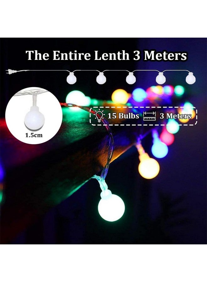 fizzytech Plastic Bubble Ball String Lights of Home Decoration Diwali Light for Party Birthday Diwali Christmas Navratri Valentine Gift Home Decoration Light 15 LED Ball Multi - Image 4