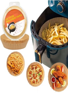 Fresh Fresh Air Fryer Oil Paper Parchment Paper Blister Pack - 100 Sheets, 6.5" Size, Non-Stick, Easy Storage, Disposable Liners for Baking, Roasting, Microwave, Steamer - Fits All Air Fryer Models 