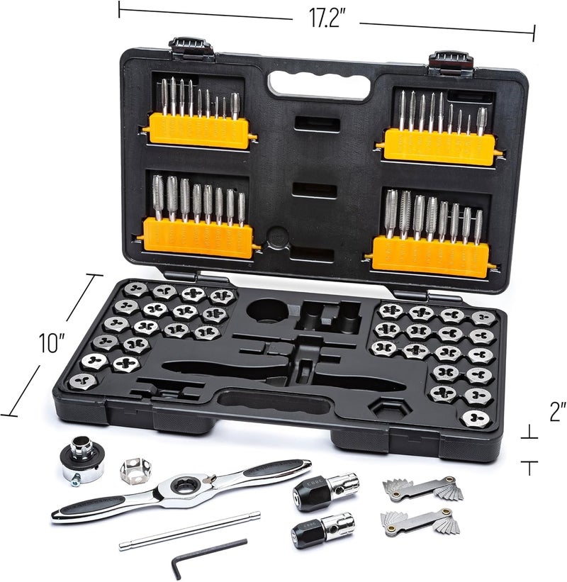 Gearwrench 77 Piece SAE/Metric Ratcheting Tap and Die Set - Model 3887 - Image 3