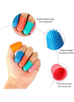 Oasisgalore 10PCS Rubber Finger Grips, Reusable Protector for Counting, Writing & Sorting (5 Sizes)  - Image 4