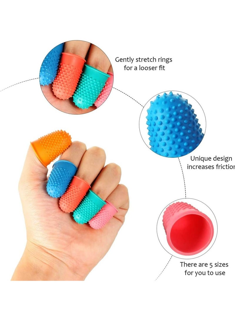 Oasisgalore 10PCS Rubber Finger Grips, Reusable Protector for Counting, Writing & Sorting (5 Sizes)  - Image 4