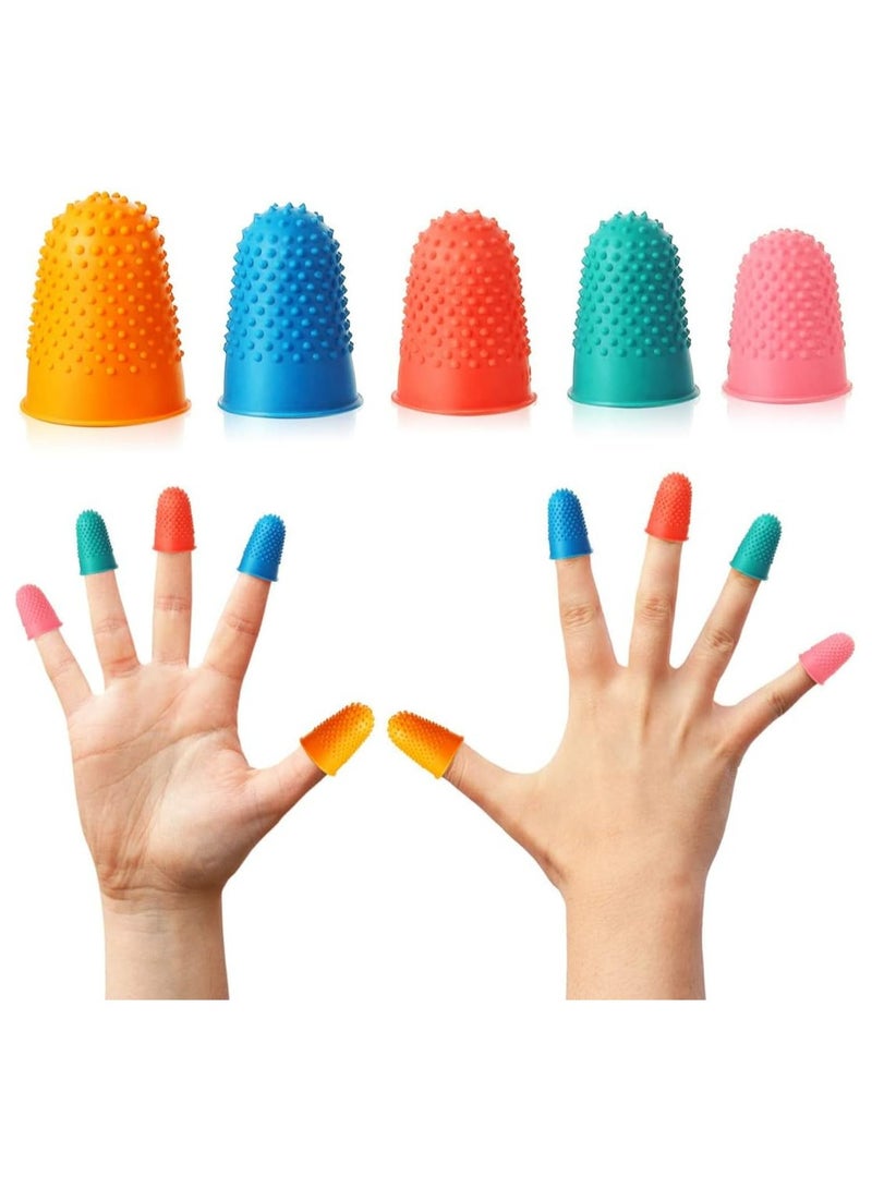 Oasisgalore 10PCS Rubber Finger Grips, Reusable Protector for Counting, Writing & Sorting (5 Sizes)  - Image 3