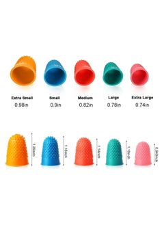 Oasisgalore 10PCS Rubber Finger Grips, Reusable Protector for Counting, Writing & Sorting (5 Sizes)  - Image 2