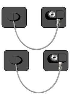 Excefore Window Door Lock Cable Restrictor with Keys, Baby Child Safety Locks, Anti-Theft Security Lock, Protection Lock Buckle Cable Catch Wire for Home Safety  - Image 1