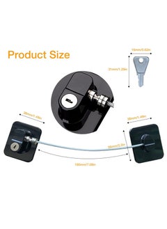 Excefore Window Door Lock Cable Restrictor with Keys, Baby Child Safety Locks, Anti-Theft Security Lock, Protection Lock Buckle Cable Catch Wire for Home Safety  - Image 3