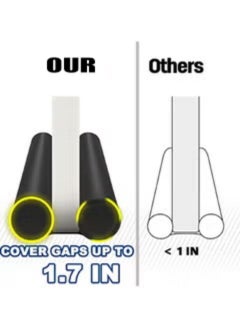 XiuWoo 3 pcs Large Door Draft Stopper for Bottom of Doors 36 Inch Under Door Draft Noise Blocker Black Gap Stoppers Door Draft Guard for Bottom of Doors Adjustable Twin Door Sweep Draft Seal Window Sealer  - Image 3