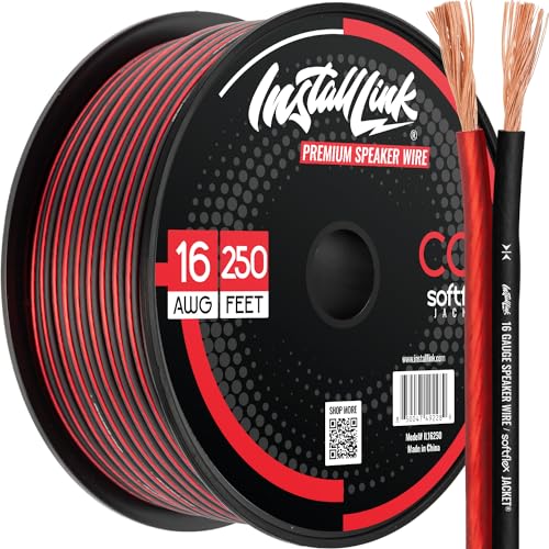 Install Link 16 AWG Gauge Speaker Wire Cable Stereo, Car or Home Theater, CCA (250 Feet) - Image 1