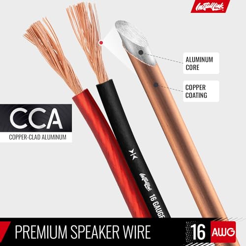 Install Link 16 AWG Gauge Speaker Wire Cable Stereo, Car or Home Theater, CCA (250 Feet) - Image 2