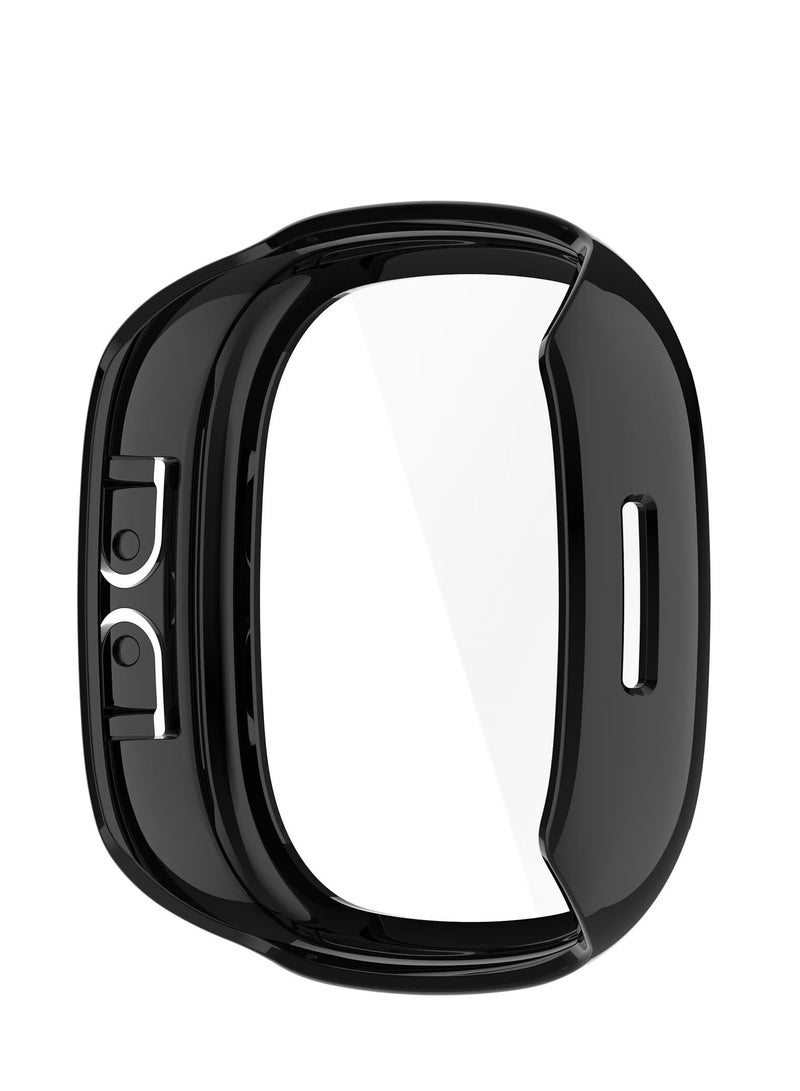 Case Compatible with Fitbit Ace LTE PC + Screen Tempered Film Integrated/ Anti-Fall/ Watch Cover Compatible with Fitbit Ace LTE (Black) - Image 4