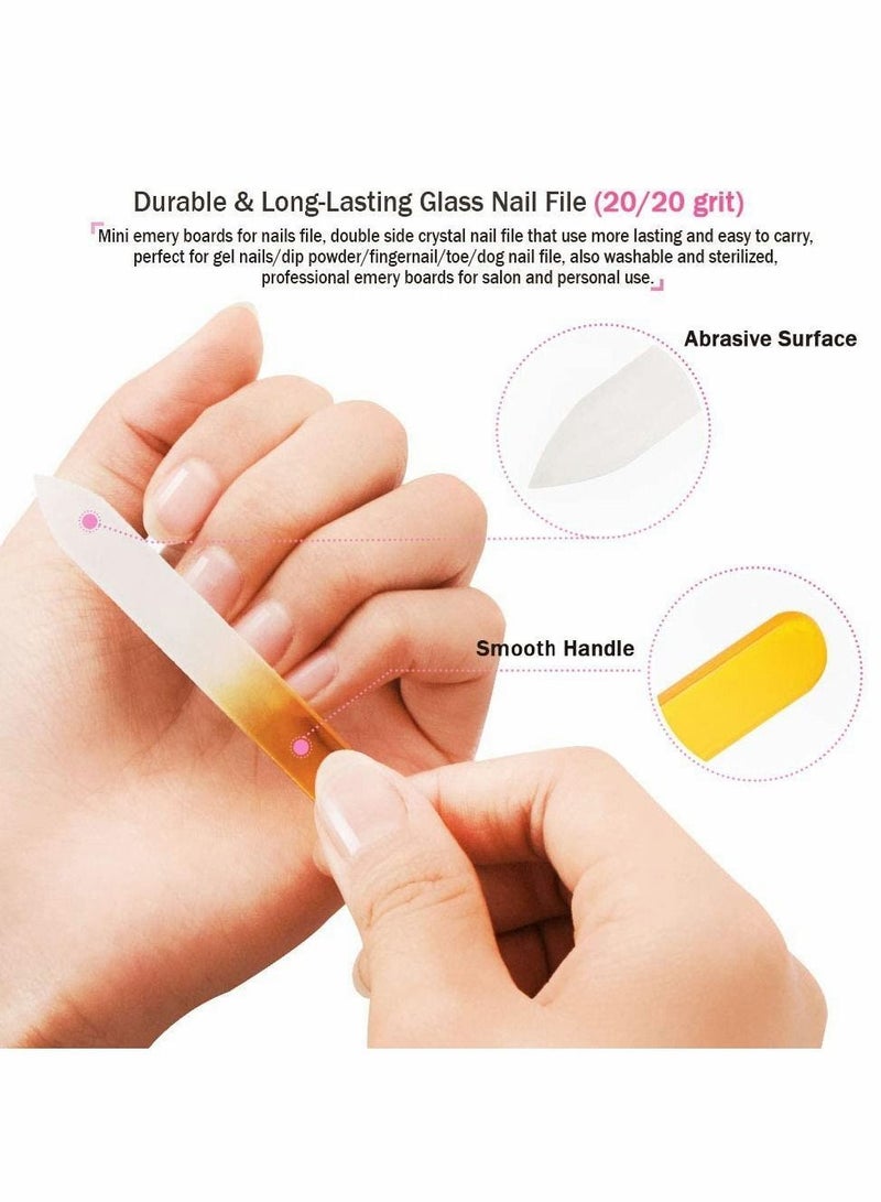 Y&D Nail Files and Buffers Kit 100/180 Grit Emery Boards for Nails Cube Buffer Block Acrylic Professional Manicure Tools with Glass File/Smoother Block/Cleaner Brush (15Pcs) - Image 3