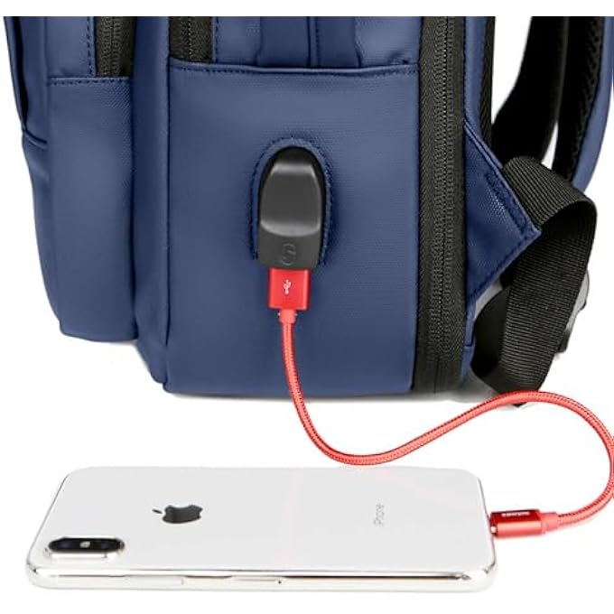 HIKE Premium Durable Shoulder Backpack Water Resistant TwoWay Loader Expandable Casual Daypack with Built in USB Port for Men and Women HK1905 - Image 3