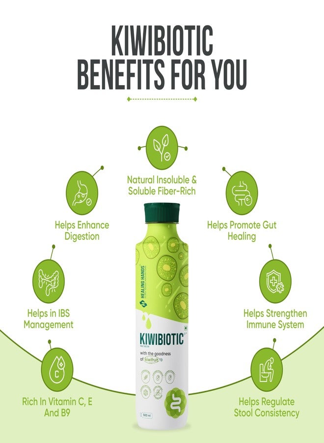 Healing Hands KiwiBiotic Prebiotic Juice for Healthy Gut and Immunity - 500 ml with Kiwifruit Nutrients, Insoluble & Soluble Prebiotic Fibers, Supports Digestion & Gut Health - Image 2