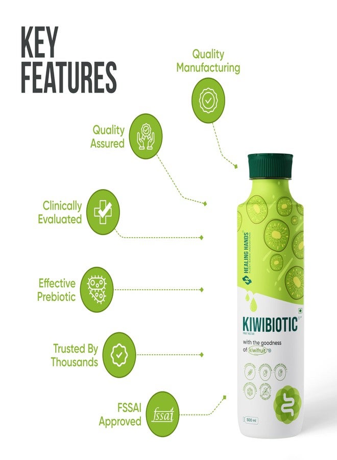 Healing Hands KiwiBiotic Prebiotic Juice for Healthy Gut and Immunity - 500 ml with Kiwifruit Nutrients, Insoluble & Soluble Prebiotic Fibers, Supports Digestion & Gut Health - Image 3